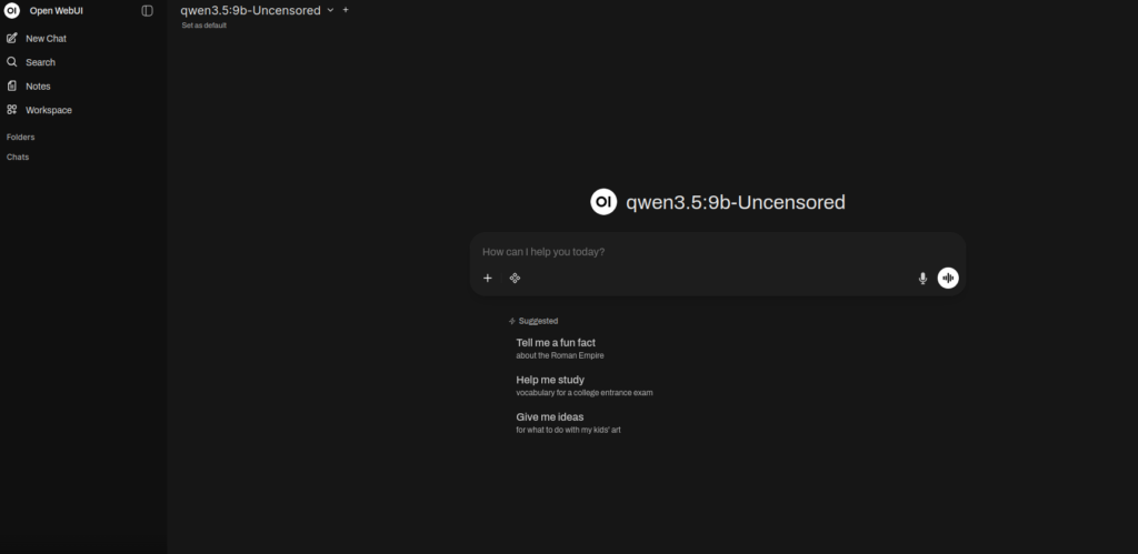Open WebUI screenshot